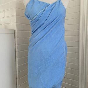 Vintage Classic New In Package Light Blue Towel Shower Wrap - Pool Wrap